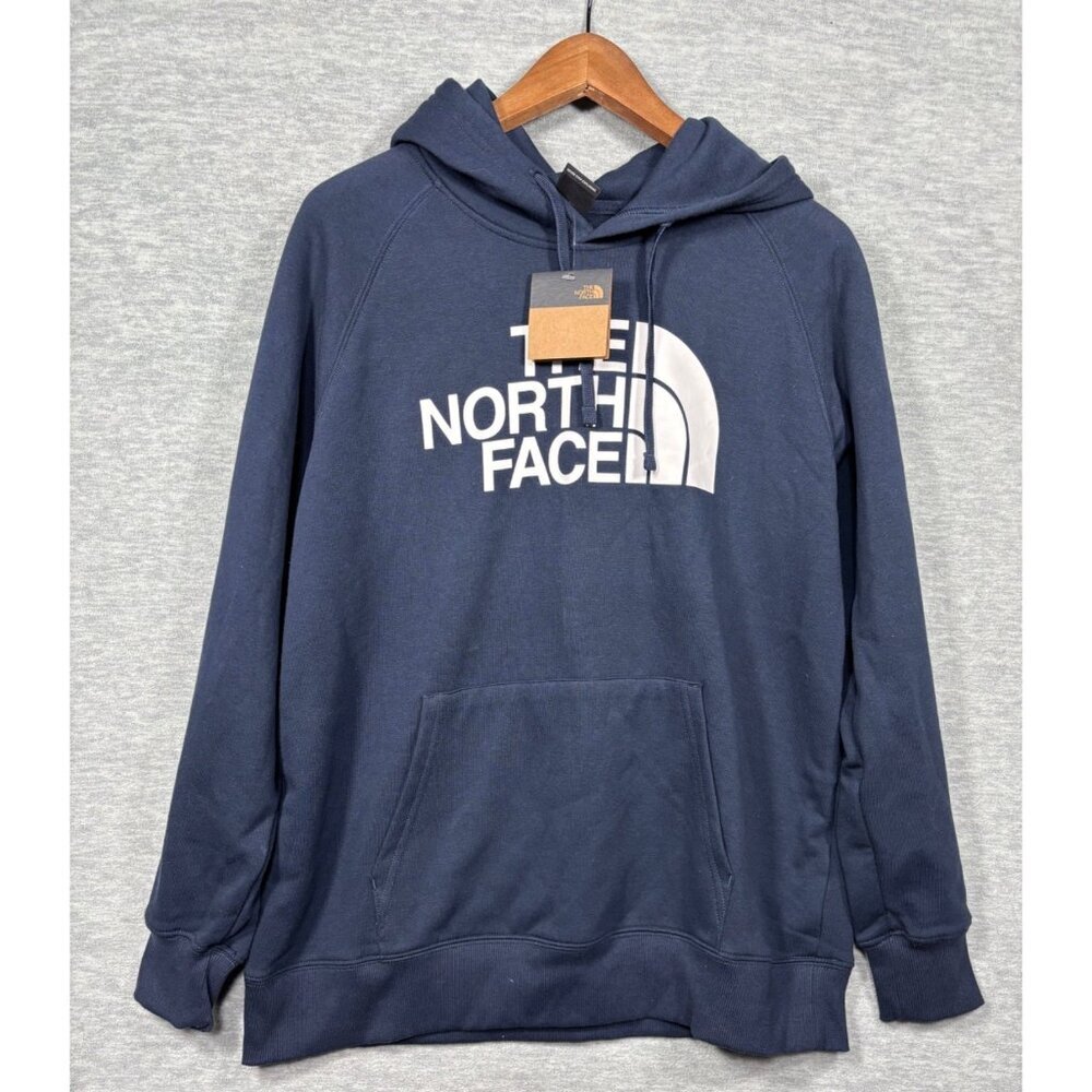 The North Face Womens Hoodie L Urban Navy‎ Logo Pullover Casual